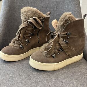 JSlides wedge booties (mushroom color) - 1/2 price presidents day sale!!